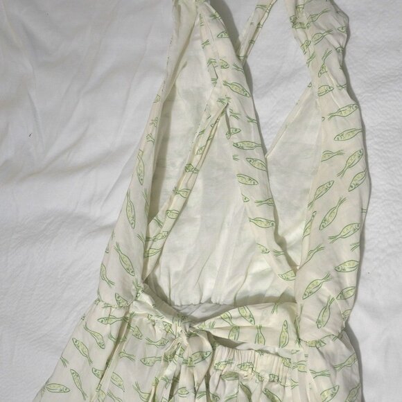 A New Day Whimsical Fish Print Halter Maxi Dress Sz L - Picture 4 of 7